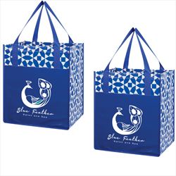 JH3398 Non-Woven Geometric Shopper Tote Bag With Custom Imprint